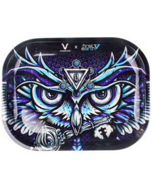 First Earth Owl Metal Rolling Tray