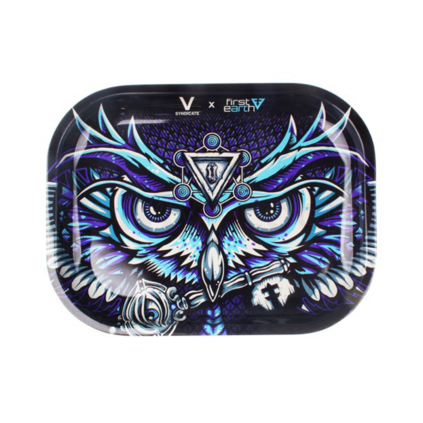 First Earth Owl Metal Rolling Tray