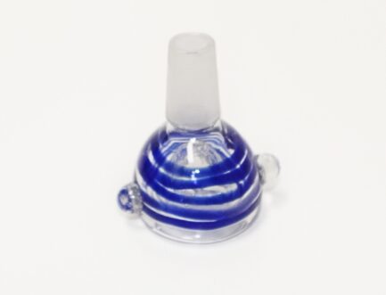 Glass Bowl Blue Swirl