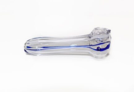 Glass Hand Pipe Blue & White