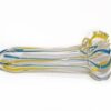 Glass Hand Pipe Blue & Yellow Swirl