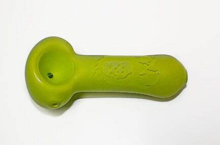 Glass Hand Pipe Bob Marley Green