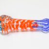 Glass Hand Pipe Orange & Blue Swirl