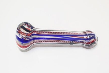 Glass Hand Pipe Patriotic