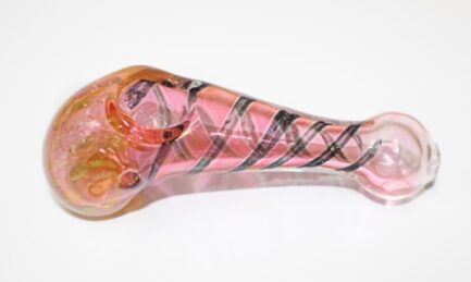 Glass Hand Pipe Pink Octo