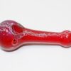 Glass Hand Pipe Red & White Swirl