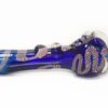 Glass Hand Pipe Striped Blue & Black