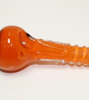 Glass Hand Pipe – Orange & Black