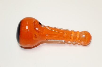 Glass Hand pipe orange & black