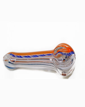 Glass Hand Pipe – Twisted Blue & Orange