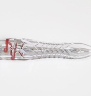 One Hitter Pipe – Red & Clear