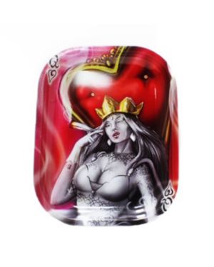 Queen of Hearts Rolling Tray