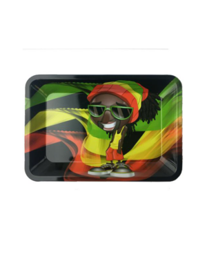 Rasta Man Metal Rolling Tray