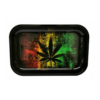 Rasta Weed Plant Metal Rolling Tray