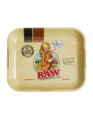 Raw Girl Metal Rolling Tray