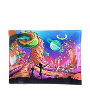 Syndicate Traveling Worlds Glass Rolling Tray