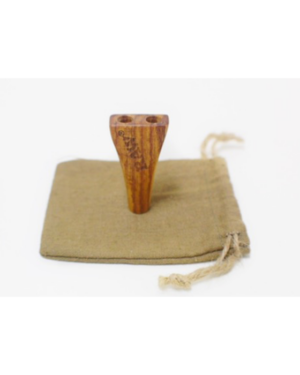 Raw Double Barrel Wooden Cigarette Holder 3.15″ with Felt Carry Bag